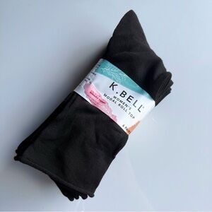 K. Bell Modal Roll Top Crew Socks 6 pairs pack